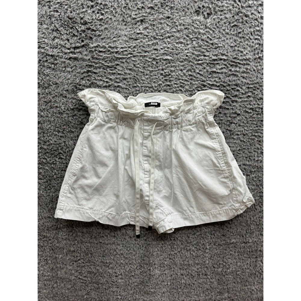Bassike White Canvas Paper Bag Relaxed Shorts Size 2 (M) MSRP $260
